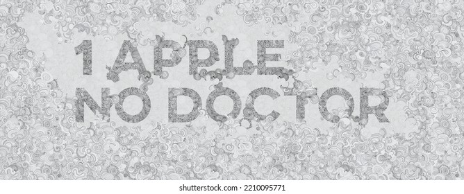 
"An apple a day keeps the doctor away" illustration.