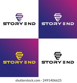 "An elegant logo symbolizing the conclusion of a story, featuring a book with its pages gently closing. The design captures a sense of completion and reflection, perfect for publishing, media'