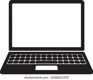 "Um ícone de um laptop, que normalmente mostra um design de concha aberta com uma tela e um teclado, usado para representar computação, trabalho ou acesso digital."

🔹 Para Acessibilidade (Exemplo De Texto Alt):
"Ícone do notebook