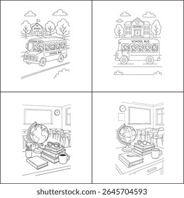 "An illustration of a teacher explaining a lesson to students in a classroom setting. The teacher is writing on a blackboard, with students engaged in learning. The scene is vibrant, with books and ed