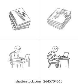 "Ilustração de um professor explicando uma aula para os alunos em sala de aula. O professor está escrevendo em um quadro-negro, com os alunos envolvidos no aprendizado. A cena é vibrante, com livros e livros