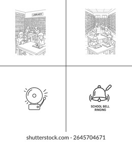 "Ilustração de um professor explicando uma aula para os alunos em sala de aula. O professor está escrevendo em um quadro-negro, com os alunos envolvidos no aprendizado. A cena é vibrante, com livros e livros