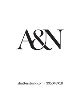 A&N Initial logo. Ampersand monogram logo