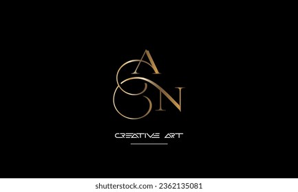 AN, NA, A, N abstract letters logo monogram