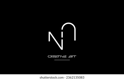 AN, NA, A, N abstract letters logo monogram