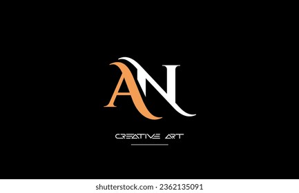 AN, NA, A, N abstract letters logo monogram