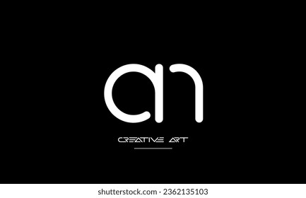 AN, NA, A, N abstract letters logo monogram