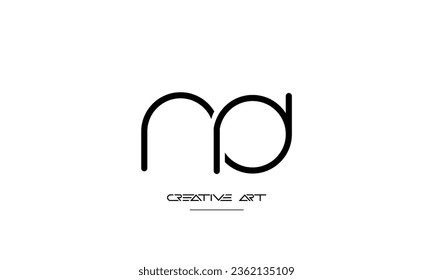 AN, NA, A, N abstract letters logo monogram