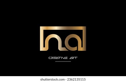 AN, NA, A, N abstract letters logo monogram