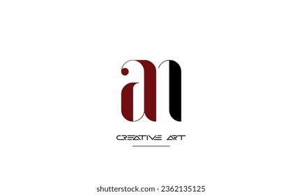 AN, NA, A, N abstract letters logo monogram