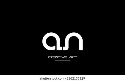 AN, NA, A, N abstract letters logo monogram