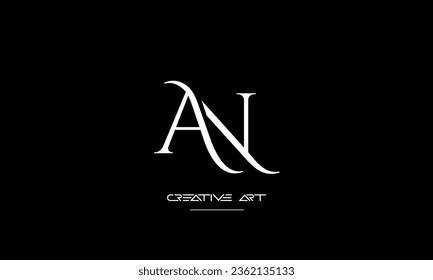 AN, NA, A, N abstract letters logo monogram