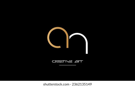 AN, NA, A, N abstract letters logo monogram