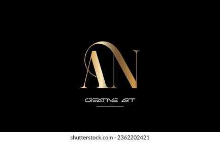 AN, NA, A, N abstract letters logo monogram