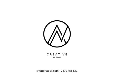 AN, NA, A, N, Abstract Letters Logo Monogram