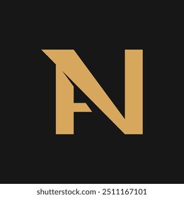 AN, NA, A, N abstract letters logo symbol monogram