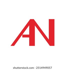 AN, NA, A, N abstract letters logo symbol monogram