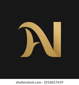 AN, NA, A, N abstract letters logo symbol monogram