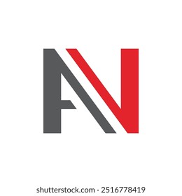 AN, NA, A, N abstract letters logo symbol monogram