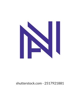 AN, NA, A, N abstract letters logo symbol monogram