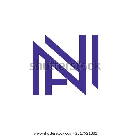 AN, NA, A, N abstract letters logo symbol monogram