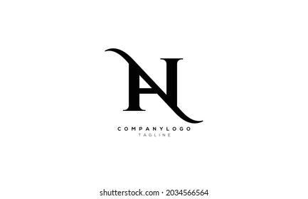 AN, NA, Abstract initial monogram letter alphabet logo design