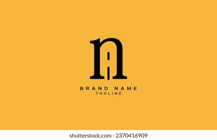 AN, NA, Abstract initial monogram letter alphabet logo design