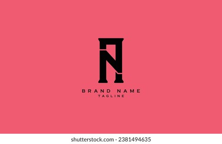 AN, NA, Abstract initial monogram letter alphabet logo design