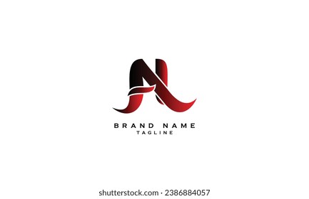 AN, NA, Abstract initial monogram letter alphabet logo design
