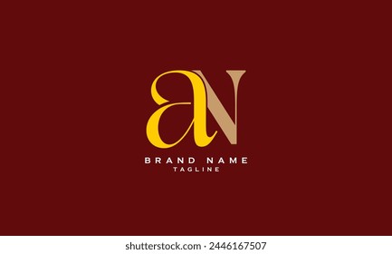 AN, NA, Abstract initial monogram letter alphabet logo design