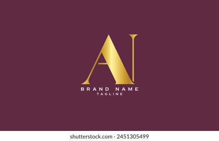 AN, NA, Abstract initial monogram letter alphabet logo design