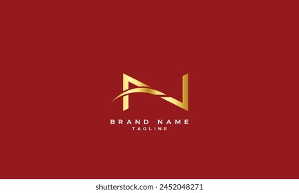 AN, NA, Abstract initial monogram letter alphabet logo design