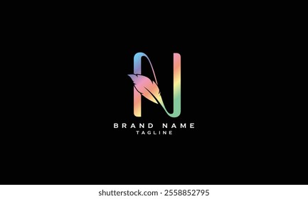 AN, NA, Abstract initial monogram letter alphabet logo design