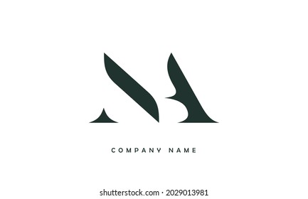 AN, NA Alphabets Letters Logo Monogram