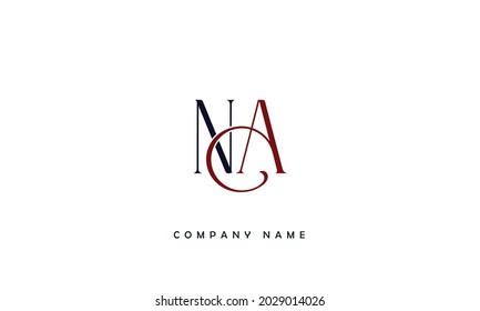 AN, NA Alphabets Letters Logo Monogram