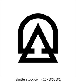 AN, NA initials simple geometric company logo