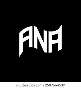 Diseño del logotipo de ANA, logotipo simple y moderno de ANA. Diseño de alfabeto lujoso de ANA  
