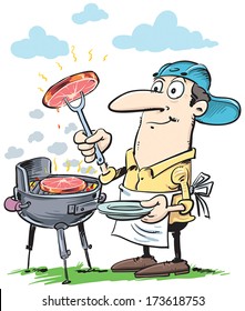 Ana vector illustration of grill