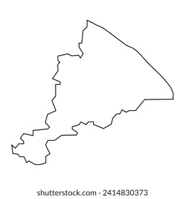 Anabar district map, administrative division of Nauru. Vector illustration.