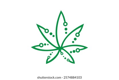 anabas marijuana hemp leaf flat symbol or logo design leaf logo and symbol vector 