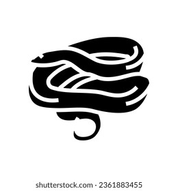 anaconda animal snake glyph icon vector. anaconda animal snake sign. isolated symbol illustration
