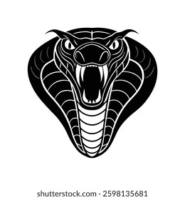 Anaconda Head Silhouette Design Snake Vector Art