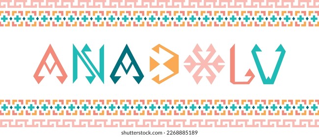 Anadolu, carpet pattern letters and logo