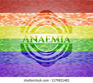 Anaemia lgbt colors emblem 