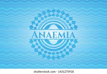Anaemia water emblem background. Vector Illustration. Detailed.