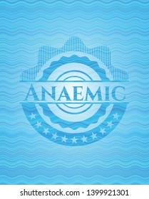 Anaemic water emblem background. Vector Illustration. Detailed.