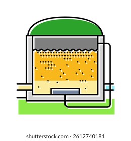 anaerobic digestion biomass color icon vector. anaerobic digestion biomass sign. isolated symbol illustration