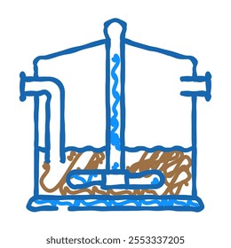 anaerobic digestion biomass energy doodle icon sketch vector. anaerobic digestion biomass energy sign. isolated symbol illustration
