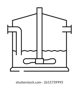 anaerobic digestion biomass energy line icon vector. anaerobic digestion biomass energy sign. isolated contour symbol black illustration