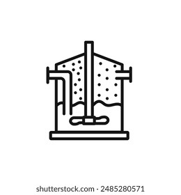 anaerobic digestion biomass icon vector set collection for web